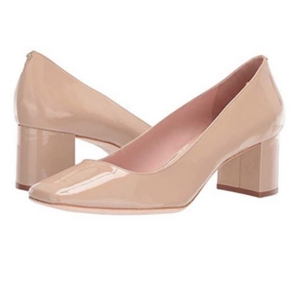 kate spade Shoes - Kate Spade Nude Block Heels Size 6